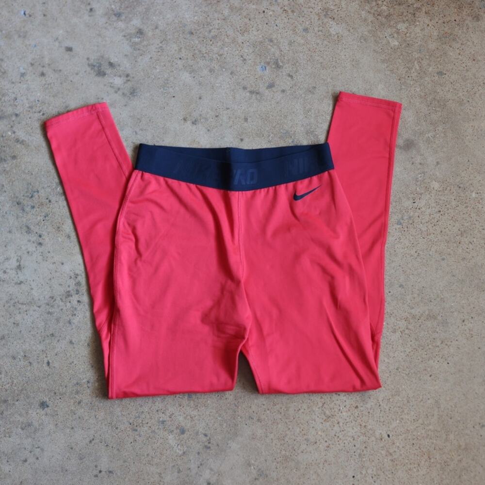 Nike Pro Dri-FIT Leggings Women’s Medium Pink and Navy Running Yoga Pilates